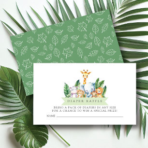 Carte D'accompagnement Billet de rabat de couches aventure Safari