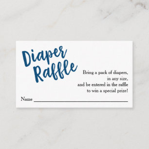 Carte D'accompagnement Billet de rabat-feuille bleu Script