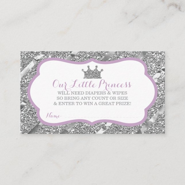 Carte D'accompagnement Billet de rabat Little Princess Diaper, Parties sc (Devant)