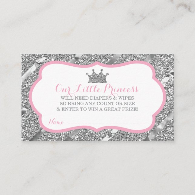 Carte D'accompagnement Billet de rabat Little Princess Diaper, Parties sc (Devant)