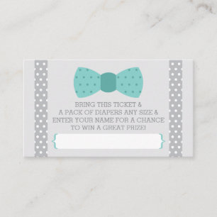 Carte D'accompagnement Billet de rabat Petit Homme, Turquoise, Gris