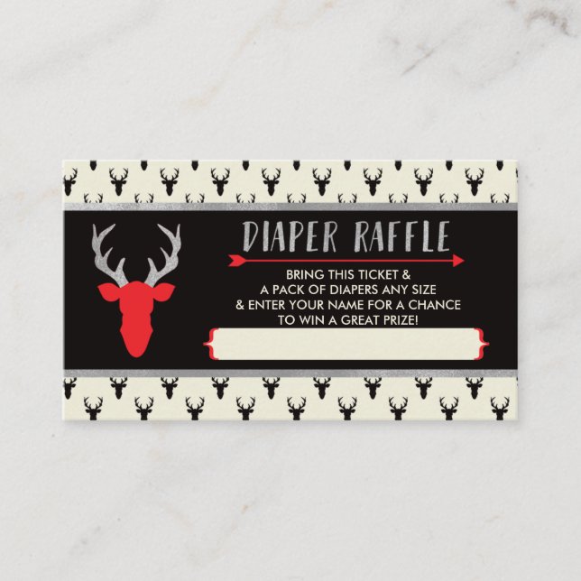 Carte D'accompagnement Billet de rabat, Plaid de bison, Baby shower (Devant)