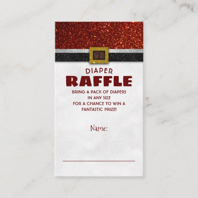 Carte D'accompagnement Billet de rabat pour bébé Père Noël de Noël (Devant)