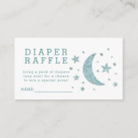 Billet de rabat Repas Mint Stars Baby shower Lune