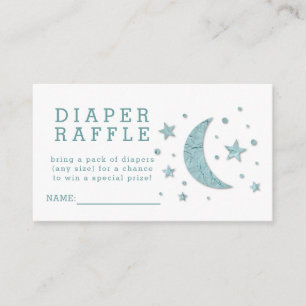 Carte D'accompagnement Billet de rabat Repas Mint Stars Baby shower Lune