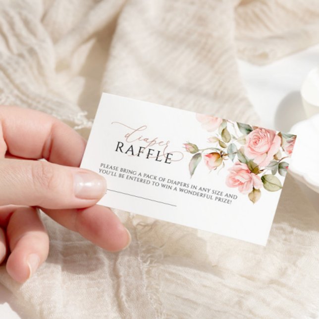 Carte D'accompagnement Billet de rabat rose rose et verdure (Créateur téléchargé)