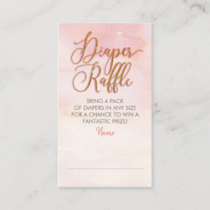 Carte D'accompagnement Billet de rabat roussette rose et or