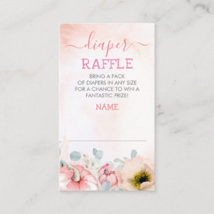 Carte D'accompagnement Billet de rabat roux Citrouille rose pâle