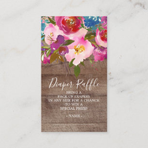 Carte D'accompagnement Billet de rabat Rustique Baby shower Floral
