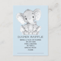 Billet de rabat Twins Elephant Baby shower