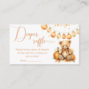 Carte D'accompagnement Billet de tirage au sort Baby shower de l'ours d'a
