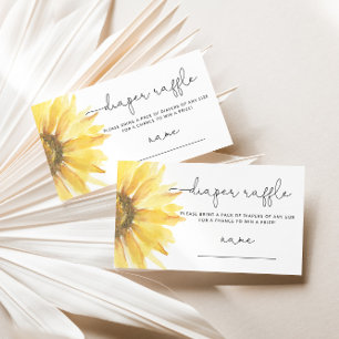 Carte D'accompagnement Billet de tirage au sort pour couche de tournesol