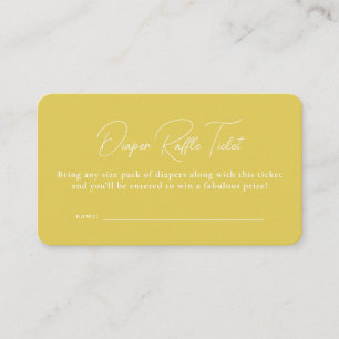 Carte D'accompagnement Billet de tirage simple baby shower jaune
