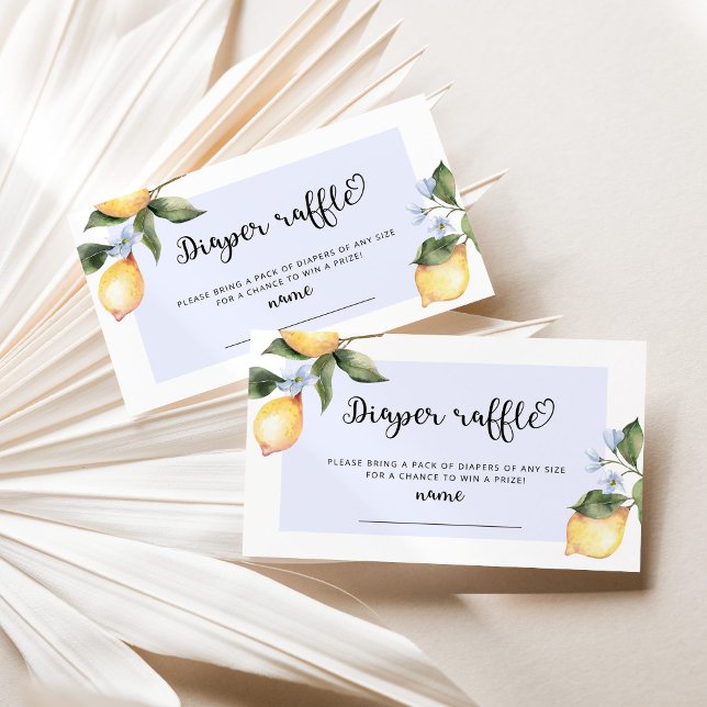 Carte D'accompagnement Billet de tombola au citron bleu (Créateur téléchargé)
