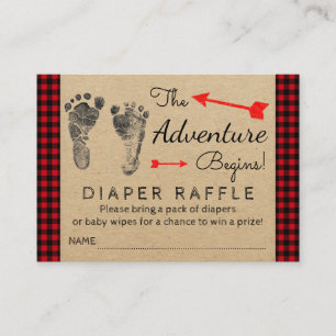 Carte D'accompagnement Billet de tombola couche pour garçons plaid de Buf