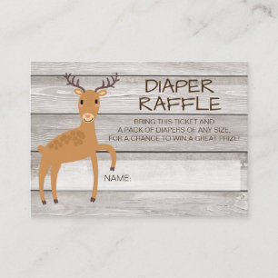 Carte D'accompagnement Billet de tombola de cerf rustique