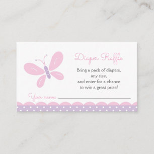 Carte D'accompagnement Billet de tombola de couche-culotte de baby shower
