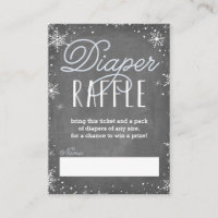 Billet de tombola de couche-culotte de bébé bleu