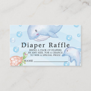 Carte D'accompagnement Billet de tombola de couche pour Baby Shower Sous 