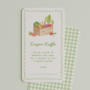 Carte D'accompagnement Billet de tombola de couche pour légumes du marché