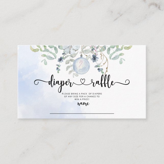 Carte D'accompagnement Billet de tombola hiver (Devant)
