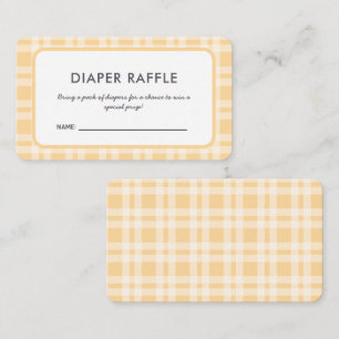 Carte D'accompagnement Billet élégant Baby shower Plaid Refle