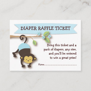 Carte D'accompagnement Billet fourreau Baby shower singe Insertion