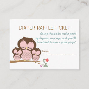 Carte D'accompagnement Billet fourrure à Baby shower double Insérez-le