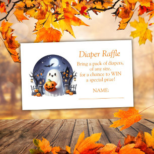 Carte D'accompagnement Billet Halloween Little Boo Ghost Diaper Raffle
