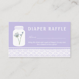 Carte D'accompagnement Billet Mason Mason Jar & Lace Déchets Fleur Sauvag