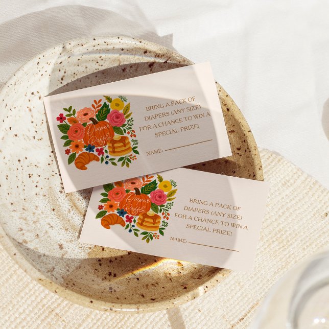 Carte D'accompagnement Billet Petit Baby shower Citrouille Repas de  (Créateur téléchargé)