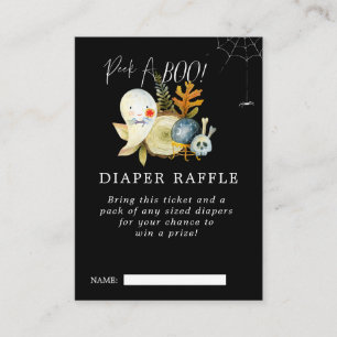 Carte D'accompagnement Billet Petit Baby shower Fantôme Raffle