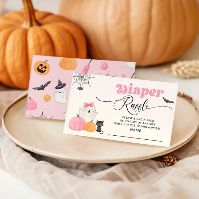 Carte D'accompagnement Billet Petit Boo rose Diaper (Créateur téléchargé)