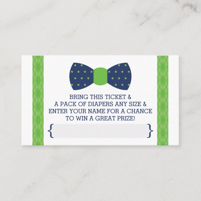 Carte D'accompagnement Billet Petit Déposeur, Bleu, Vert (Devant)