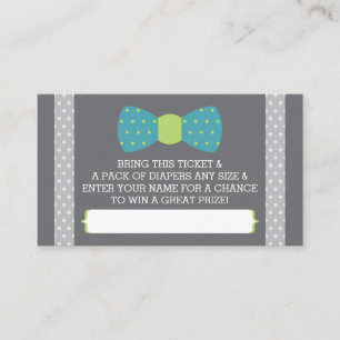 Carte D'accompagnement Billet Petit Déposeur, Turquoise, Lime, Gris
