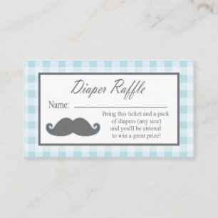 Carte D'accompagnement Billet Petit Homme Moustache Déchets Raffle