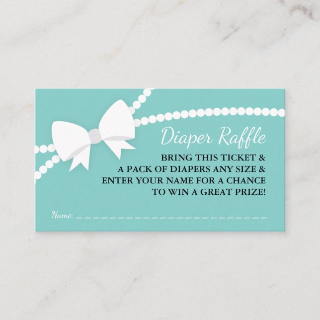 Carte D'accompagnement Billet Petit Lady Diaper Raffle (Devant)