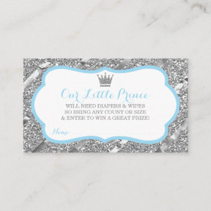 Carte D'accompagnement Billet Petit Prince Diaper Raffle, Parties scintil