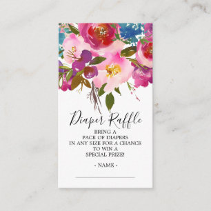 Carte D'accompagnement Billet rabat à Baby shower floral coloré