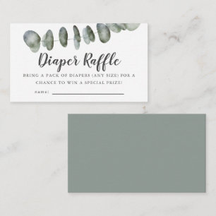 Carte D'accompagnement Billet rabat Baby shower Eucalyptus