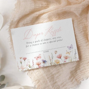 Carte D'accompagnement Billet rabat Baby shower Papillon