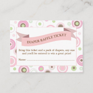 Carte D'accompagnement Billet rabat Baby shower rose Insérer