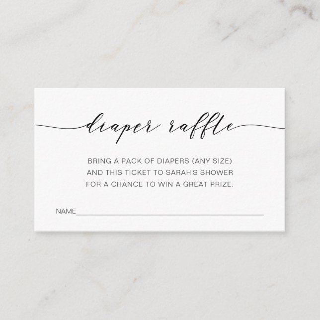 Carte D'accompagnement Billet rabat pour Baby shower (Devant)