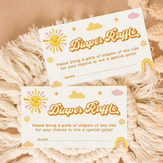Carte D'accompagnement Billet rayon Baby shower Sunshine Déchets