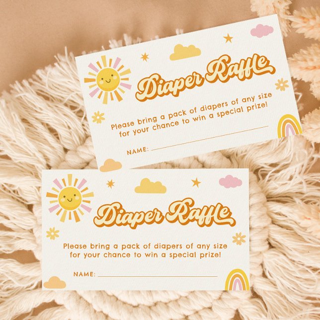 Carte D'accompagnement Billet rayon Baby shower Sunshine Déchets (Créateur téléchargé)