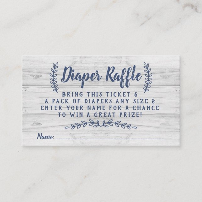 Carte D'accompagnement Billet rougeole en bois, bleu, gris (Devant)