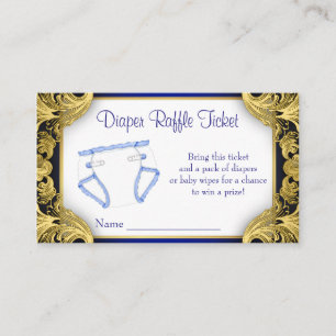 Carte D'accompagnement Billet Royal Blue Gold Bébé Refle