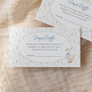 Carte D'accompagnement Billet Silly Goose Fleur sauvage Blue Diaper