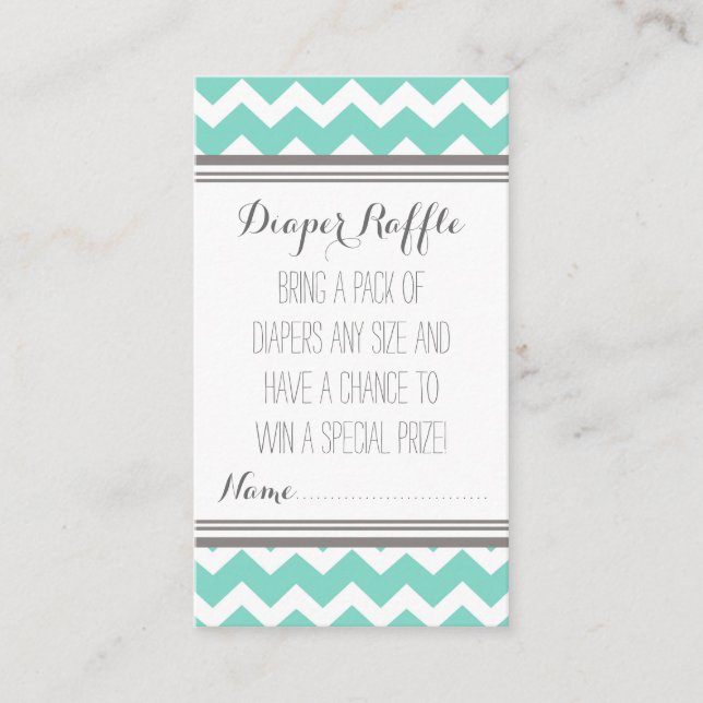 Carte D'accompagnement Billets baby shower au rabat Turquoise moins cher (Devant)