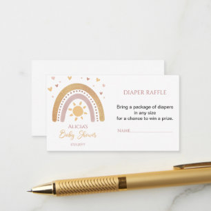 Carte D'accompagnement Billets de rabat Boho Rainbow Baby shower